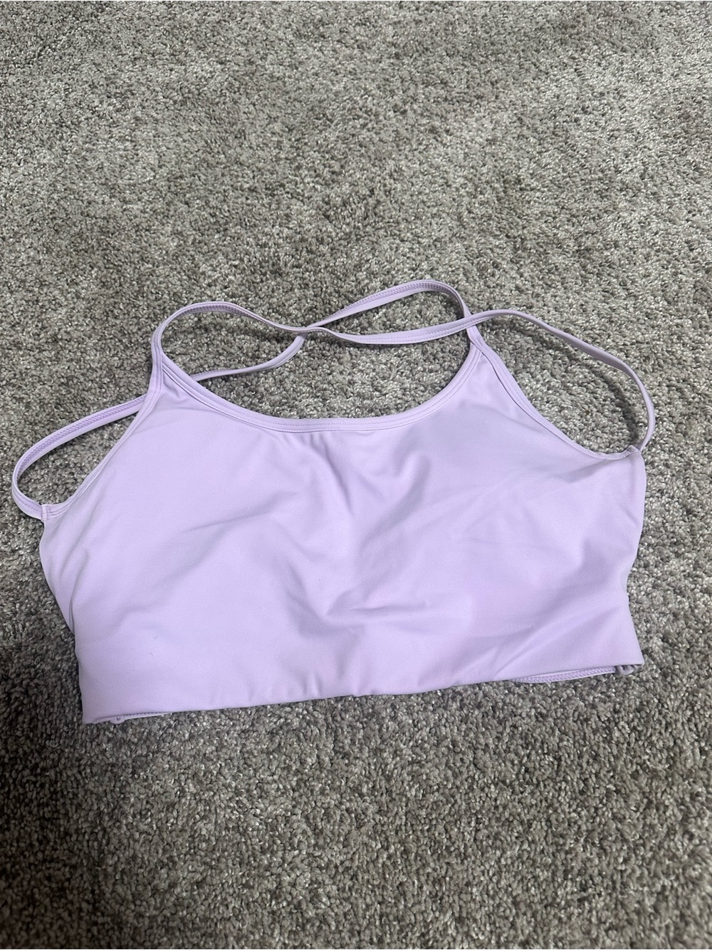 SHEIN Lavender Open Back Sports Bra